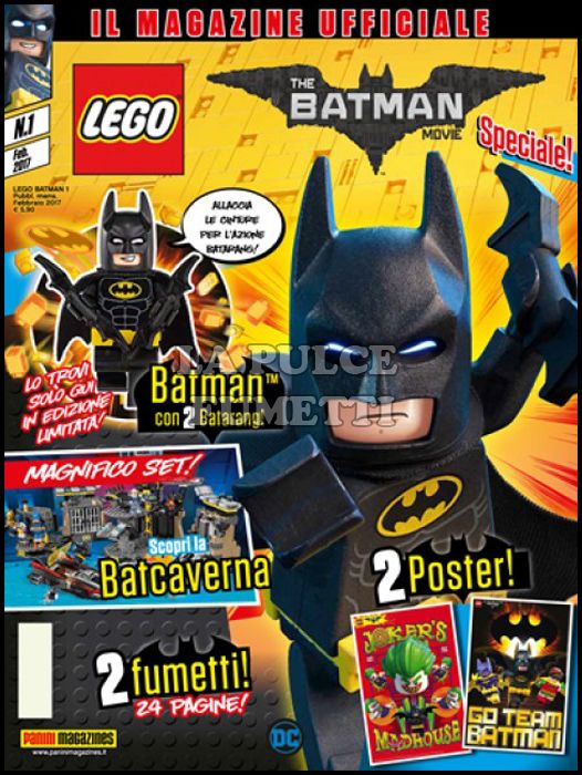 LEGO BATMAN MOVIE MAGAZINE #     1 + PERSONAGGIO LEGO BATMAN
